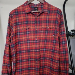 Vans Classic Fit Flannel (Red/Blue/Yellow) - Large